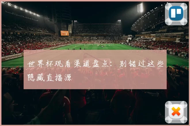 世界杯观看渠道盘点:别错过这些隐藏直播源