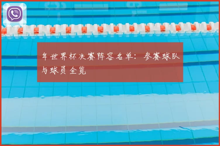 年世界杯决赛阵容名单:参赛球队与球员全览