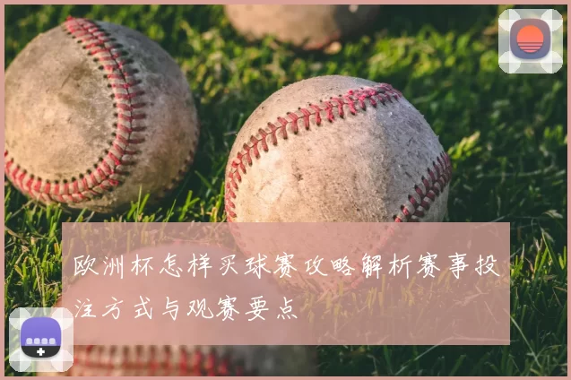 欧洲杯怎样买球赛攻略解析赛事投注方式与观赛要点