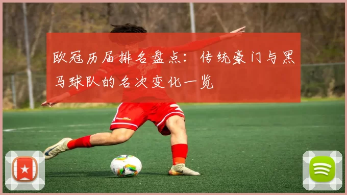 欧冠历届排名盘点：传统豪门与黑马球队的名次变化一览